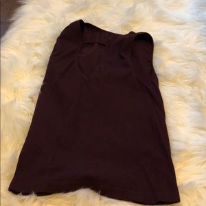 Spandex maroon tank